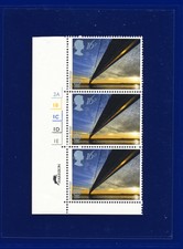 1983 SG1215 16p Humber Bridge W545 Cylinder Strip of 3 No Dot MNH UMM pgll