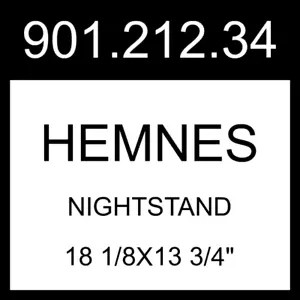 IKEA HEMNES Nightstand Black-brown 18 1/8x13 3/4" 901.212.34 - Picture 1 of 1
