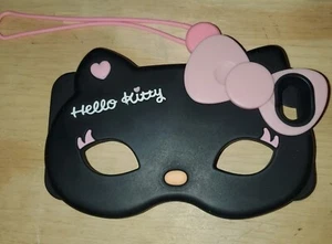 Funda Hello Kitty iPhone 5 negra/rosa arco cordón/correa de goma (marca Sanrio) - Imagen 1 de 5