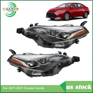 Pair Left+Right Headlight Lamps Fit For Toyota Corolla SE XSE XLE 2017 2018 2019 - Picture 1 of 10