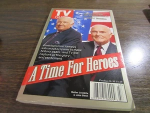 VINTAGE - TV GUIDE OCT. 24th 1998 - WALTER CRONKITE & JOHN GLENN - COVER - Picture 1 of 1