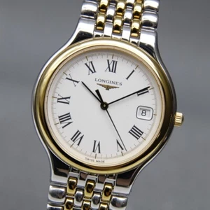【N MINT】 LONGINES Grand Classic L5.631.3 Roman White Date 32mm QZ Unisex Watch - Picture 1 of 15