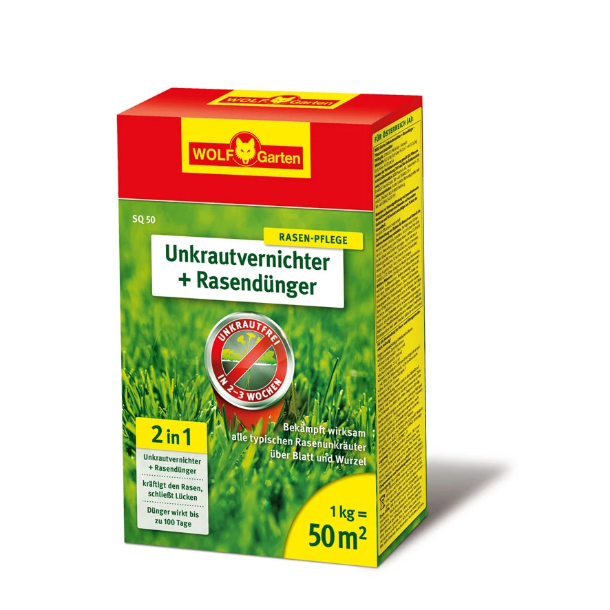 WOLF-Garten SQ 50 Unkrautvernichter plus Rasendünger 50m², 1kg - Bild 1 von 1