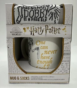 Versiegelte Kiste mit 4 Harry Potter Bechern 11,5 flüssige Unzen mit Dobby Socken Damen 9,5-12,5 - Bild 1 von 10