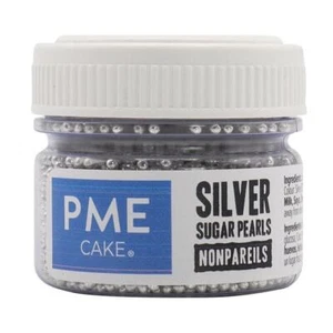 Edible Cake Decoration Sprinkles Silver Pearls 25g 0.88oz Cupcake Topper - Picture 1 of 1
