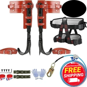 AMZGLORY Tree Climbing Spikes Set, Tree Climbing Tool with 70 Inch Fall Safet... - Picture 1 of 8