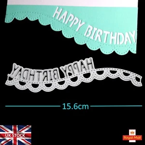 Stitch Patterned 'Happy Birthday' Metal Cutting Die, Card Making *UK SELLER* F1 - Picture 1 of 5