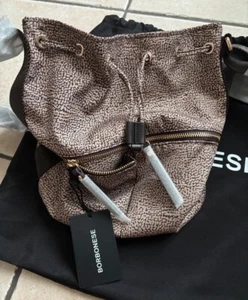 Borsa borbonese a secchiello, colore op Natural/black, nuova con cartellino - Foto 1 di 8