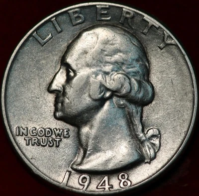 1948-D Denver Mint Silver Washington Quarter - Image 1 of 2