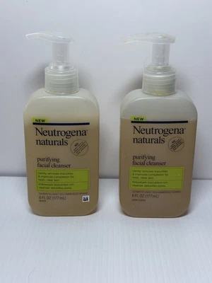 New Neutrogena Naturals Purifying Facial Cleanser 6 oz, DISCONTINUED Lot Of TWO - Image 1 of 2