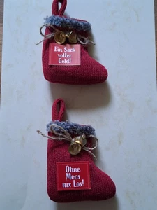2 Weihnachtssocken Socken Geldgeschenk Weihnachten - Bild 1 von 2