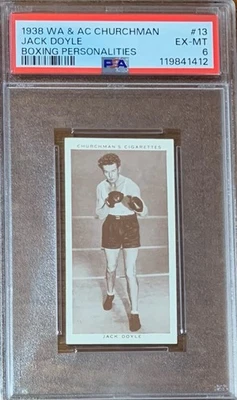 1938 W.A & A.C. Churchman Boxing Personalities #13 Jack Doyle PSA 6 - Image 1 of 2