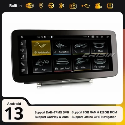 12.3" 8-Core Android 13 DAB+ Car Stereo CarPlay 8+128GB GPS For Audi A4 A5 S4 S5 - Image 1 of 4