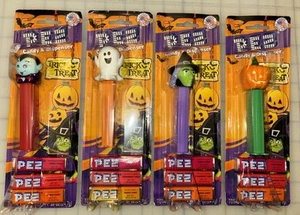 Pez Dispenser Halloween Ghost Witch Pumpkin Dracula Jack o Lantern Lot - Picture 1 of 2