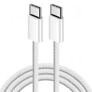 Braided USB-C to USB-C Cable Fast Charger Type C to Type C Charging Cord Rapid - Picture 1 of 8
