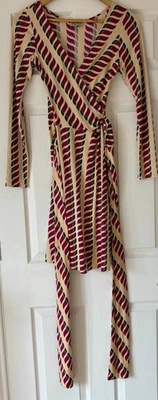Issa London Wrap Dress Multicolour Geometric Long Sleeve UK 12 - Image 1 of 4