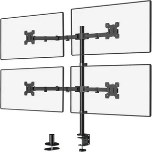 WALI Quad Monitor Desk Mount, 4 Stand Fits 31.5 inch Pole, Black - Picture 1 of 10