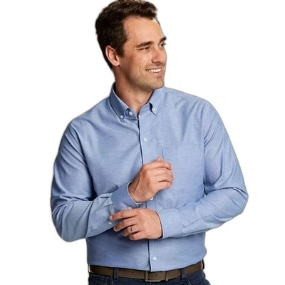 Cutter & Buck Mens Stretch Oxford Long Sleeve Dress Shirt Light Blue Size XL NWT - Image 1 of 4