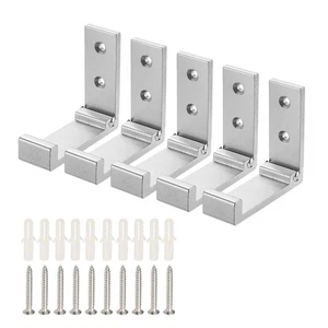 5 Stück Aluminiumlegierung Klapp Kleiderhaken für Schlüssel Silber Vierkant Kopf 76 mm - Bild 1 von 5