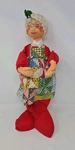 Vtg 1971 Annalee Mobilitee Mrs Claus Christmas Plush Wire Standing Doll  - Picture 1 of 4