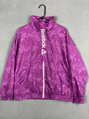 Chaqueta deportiva Reebok Track para mujer XL púrpura estampada Focus Y2K Foto 1 de 4
