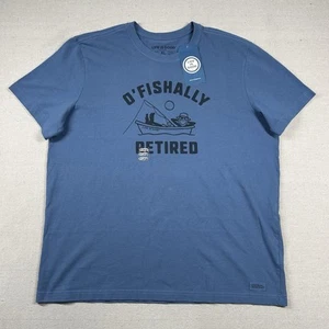 Camisa Life is Good Para Hombres XL Trituradora Camiseta Retiro Pesca Divertida Mordaza Azul - Imagen 1 de 10