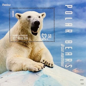 MICRONESIA POLAR BEAR STAMPS MNH 2014 FAUNA WILD ANIMALS WILDLIFE ANTARCTIC - Picture 1 of 1