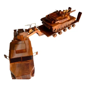 M1070 Combo mit M1A1 Tank Mahagoni Holz Schreibtisch LKW Kombikodell - Bild 1 von 10