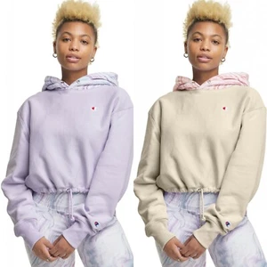 Women's Champion Life Reverse Weave Cinch Bottom Marble Hoodie Heavyweight L NEW - Picture 1 of 10