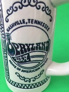 Opryland Stein Grand Ole Opry Cobalt Blue Coffee Mug Pottery Cup Nashville USA - Picture 1 of 10