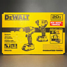 DEWALT 20V MAX 2-Tool Brushless Drill & Impact Driver Combo Kit DCK227D2, NEW