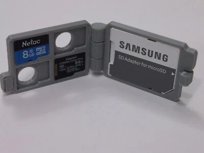 MICRO SD CARD AND ADAPTER HOLDER / WALLET / POCKET / PURSE SIZE 3D PRINTED GREY - Image 1 of 4
