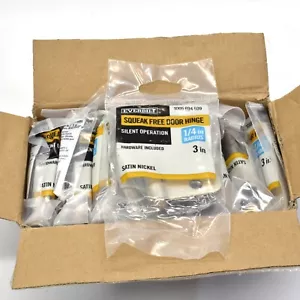 Everbilt 3 in. Caja de bisagras para puerta sin chirridos níquel satinado de 1/4" de radio de 10 - Imagen 1 de 6