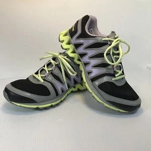 womens reebok zigtech Black Lavender And Lime Green! - Picture 1 of 9