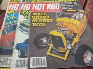 VINTAGE HOT ROD CAR MAGAZINE 1980 1982 LOT OF 3 NO LABELS - Imagen 1 de 8