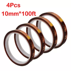 4 Rolls 10mmx30m High Temperature Heat Resistant Tape Sublimation Press Transfer - Picture 1 of 8