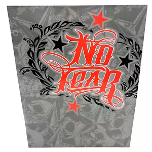 Carpeta Portafolio Bolsillo No Fear Y2K De Colección Años 90 Gris Calaveras Estrellas - Imagen 1 de 8