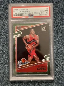 2021 Donruss The Rookies Green Ice #4 Scottie Barnes SSP RC PSA 10 Fanatics ROY - Picture 1 of 2