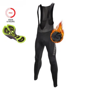 Cycling Bib Tights Winter Windproof Thermal Fleece Gel Pad Pants Bike Trousers - Picture 1 of 15