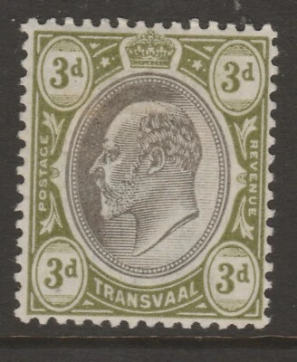 Transvaal COMO NUEVO sg248 1902 3d negro y verde salvia Foto 1 de 2