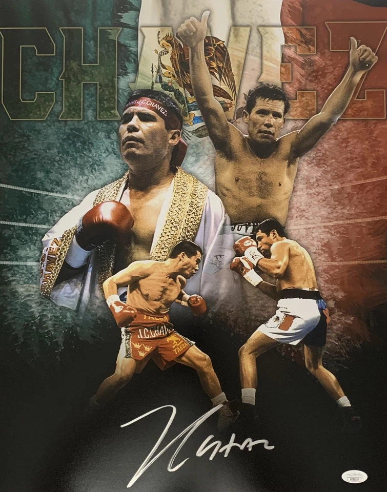 JULIO CESAR CHAVEZ SIGNED 16X20 PHOTO MEXICO BOXING HALL OF FAME JSA COA 2 - Image 1 of 1