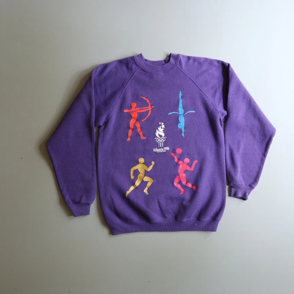 Vtg 1996 Atlanta Olympics Games Sweatshirt Crewneck 90s Kids Girls Youth Large - Image 1 of 4