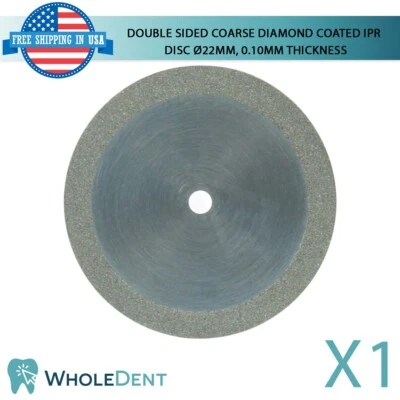 Ortho Dental Fine Double Sided Diamond Coated Disc IPR Separator Ø22mm, 0.10