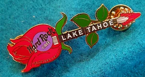 PROTOTYPE LAKE TAHOE VALENTINE'S DAY RED ROSE BUD GUITAR 2001 Hard Rock Cafe PIN - Picture 1 of 1