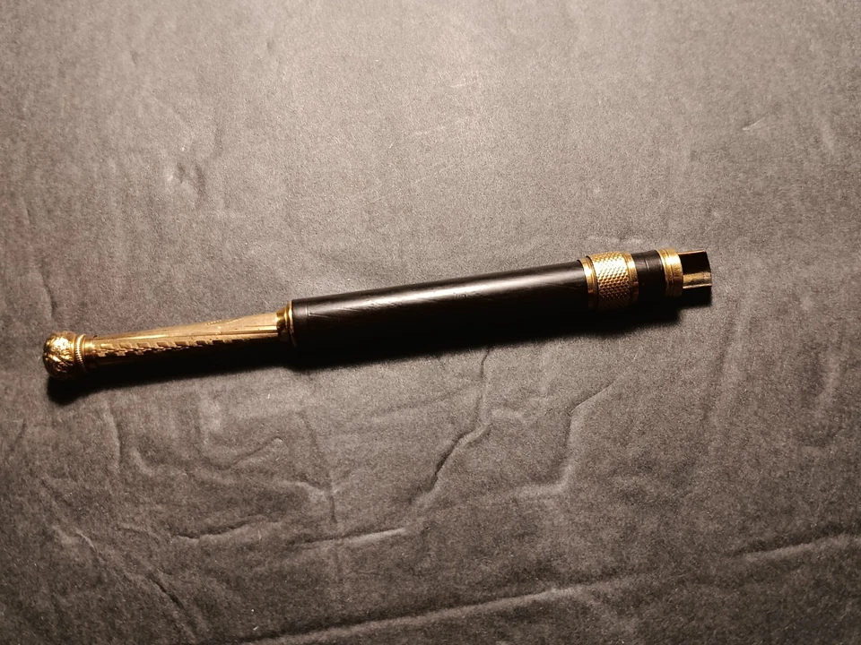 RARE 1874 VICTORIAN 18K GOLD A W FABER DIP CALIGAPHY FOUNTAIN PEN & PENCIL - Image 1 of 4