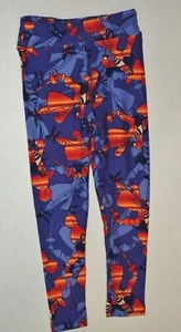 LulaRoe Girls / Toddlers Captain Hook / Blue Print Leggings NWOT sz S - M - Picture 1 of 3