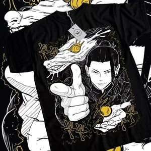 Suguru Geto T-shirt Jujutsu Kaisen Getou jjk Horror Anime Black Shirt All Size - Picture 1 of 5