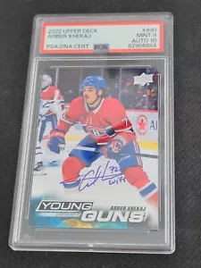 2022-23 UPPER DECK UD ARBER XHEKAJ #490 PSA 9 MINT AUTO INSCRIBED WIFI - Picture 1 of 2