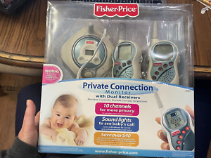 10 Channels Fisher-Price Private Connection Nursery Monitor W/Dual Receivers-NIB