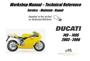 Ducati 749 749S Manuale Officina Riparazione Servizio USB 2003 - 2006 - Foto 1 di 9